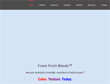 Tablet Screenshot of finestfinishpools.com
